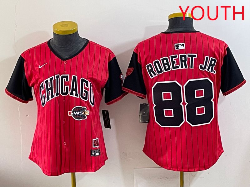 Youth 2025 Chicago White Sox #88 Robert jr Red Joint Name Nike MLB Jersey style 27